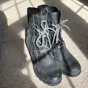 Sorel wedge booties